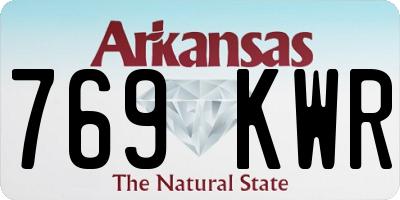 AR license plate 769KWR