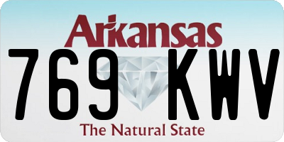 AR license plate 769KWV