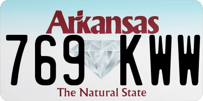 AR license plate 769KWW