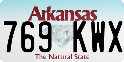 AR license plate 769KWX