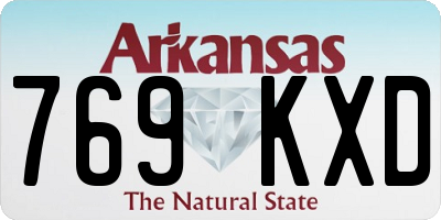 AR license plate 769KXD