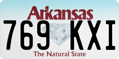 AR license plate 769KXI