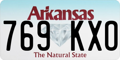 AR license plate 769KXO