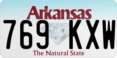 AR license plate 769KXW