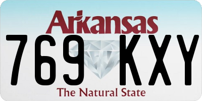 AR license plate 769KXY