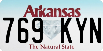 AR license plate 769KYN
