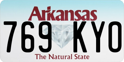 AR license plate 769KYO