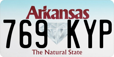 AR license plate 769KYP