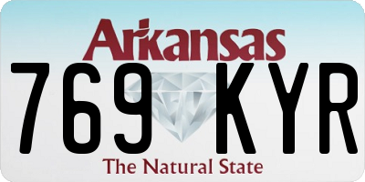 AR license plate 769KYR