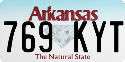 AR license plate 769KYT