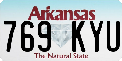 AR license plate 769KYU