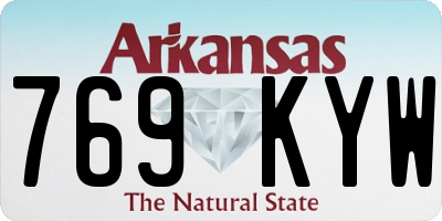 AR license plate 769KYW
