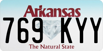 AR license plate 769KYY