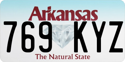 AR license plate 769KYZ