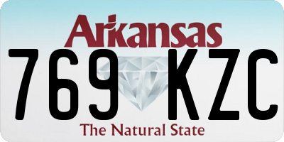 AR license plate 769KZC