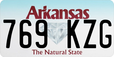 AR license plate 769KZG