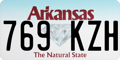 AR license plate 769KZH