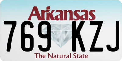 AR license plate 769KZJ