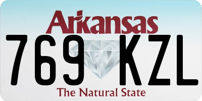 AR license plate 769KZL