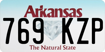 AR license plate 769KZP