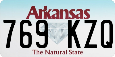 AR license plate 769KZQ