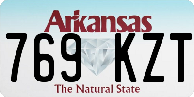 AR license plate 769KZT