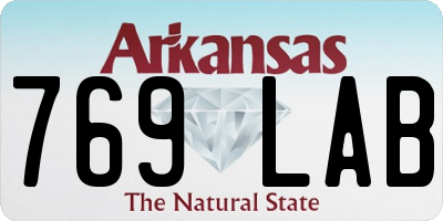 AR license plate 769LAB