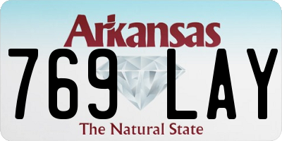AR license plate 769LAY