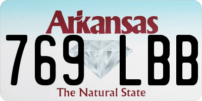 AR license plate 769LBB