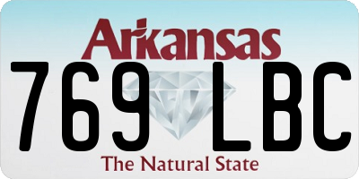 AR license plate 769LBC