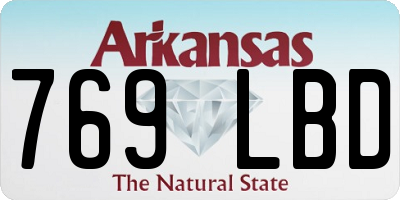 AR license plate 769LBD