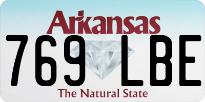 AR license plate 769LBE