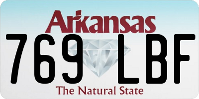 AR license plate 769LBF
