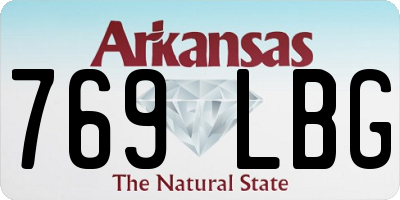 AR license plate 769LBG