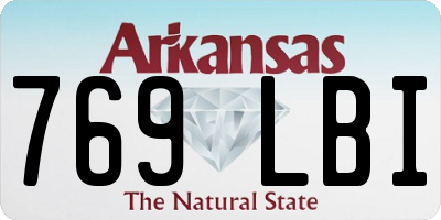 AR license plate 769LBI