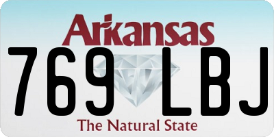 AR license plate 769LBJ