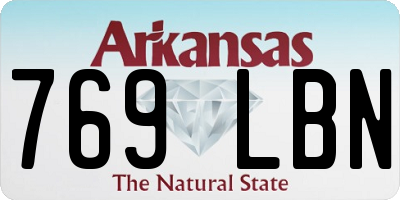 AR license plate 769LBN