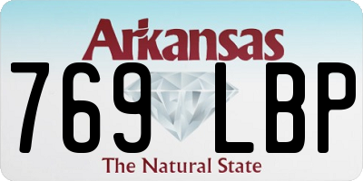 AR license plate 769LBP