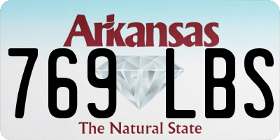 AR license plate 769LBS