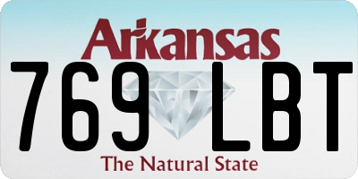 AR license plate 769LBT