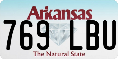 AR license plate 769LBU