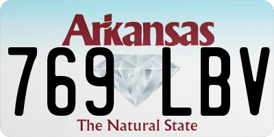 AR license plate 769LBV