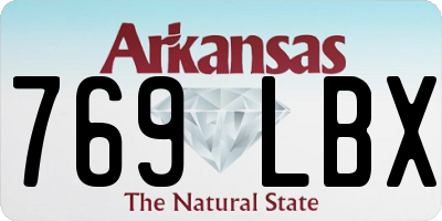 AR license plate 769LBX