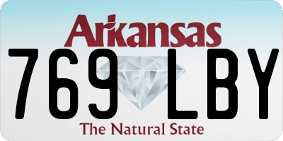 AR license plate 769LBY