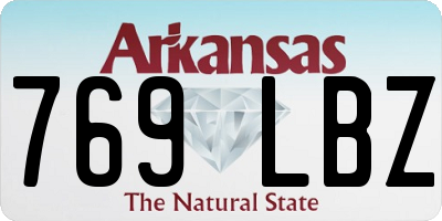 AR license plate 769LBZ