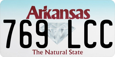 AR license plate 769LCC