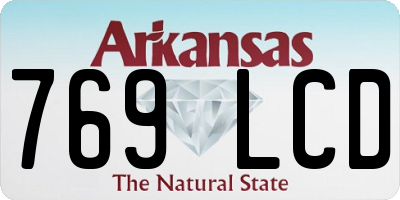 AR license plate 769LCD