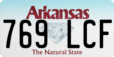 AR license plate 769LCF