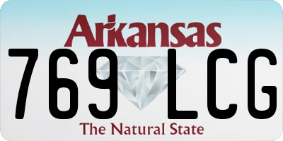 AR license plate 769LCG