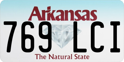 AR license plate 769LCI